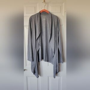 Sonoma Life Style Intimates Gray Cardigan Hi Low with Waterfall Design